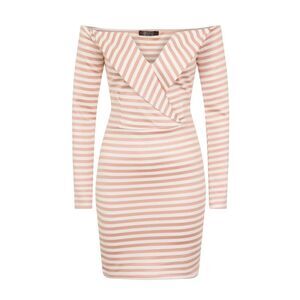 Girls On Film Womens/Ladies Alexander V-Cut Lapel Dress / Pink/White